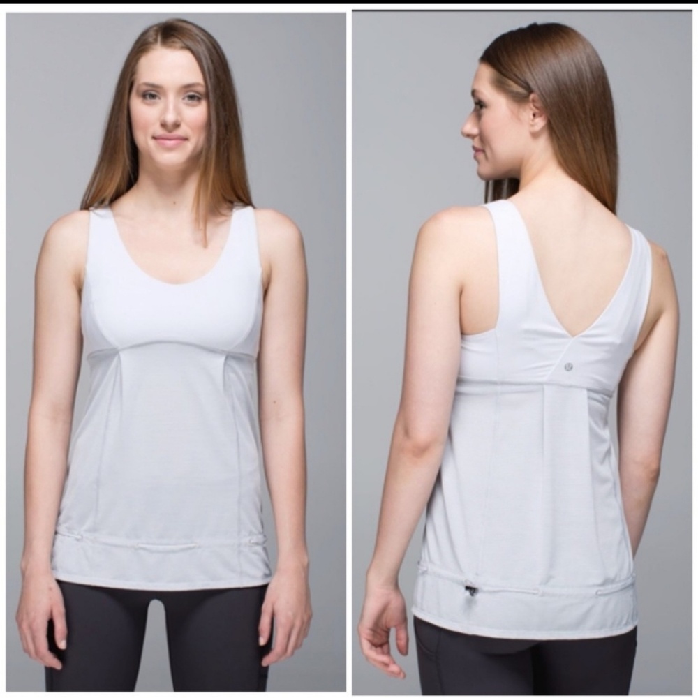 NWT Lululemon Hustle & Bustle tank- grey